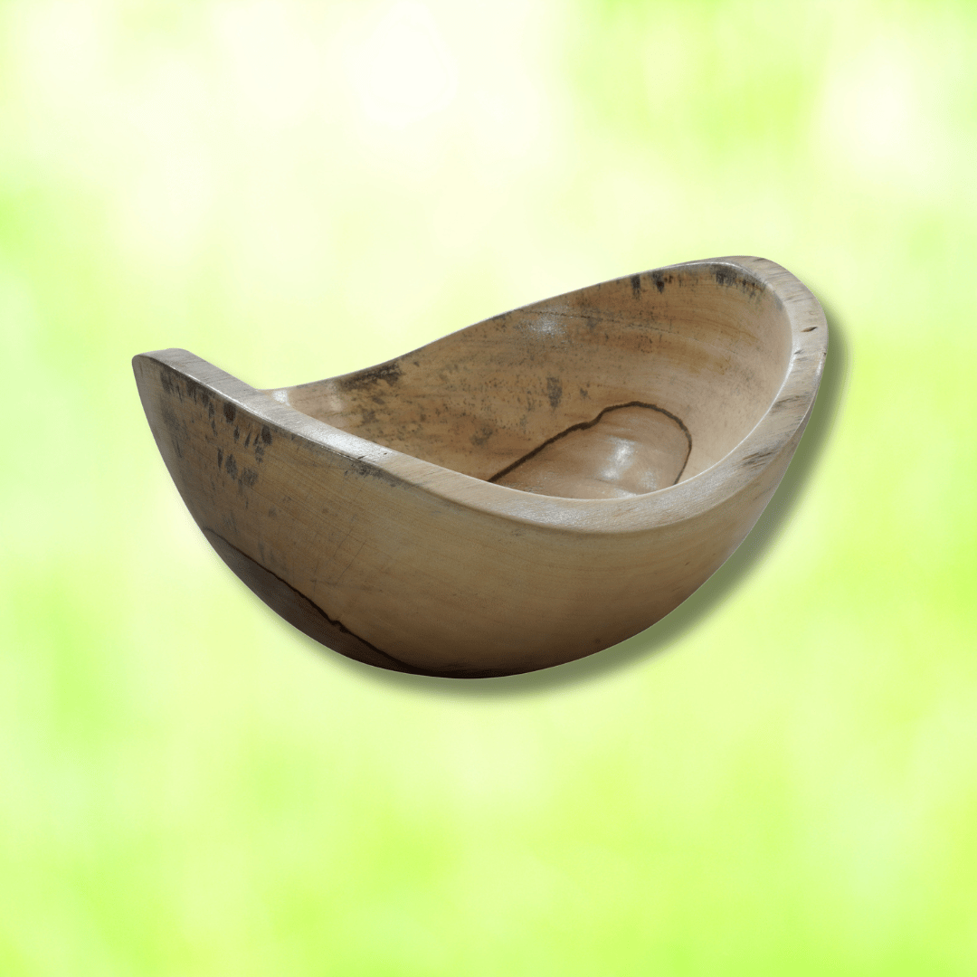 light brown wooden bowl