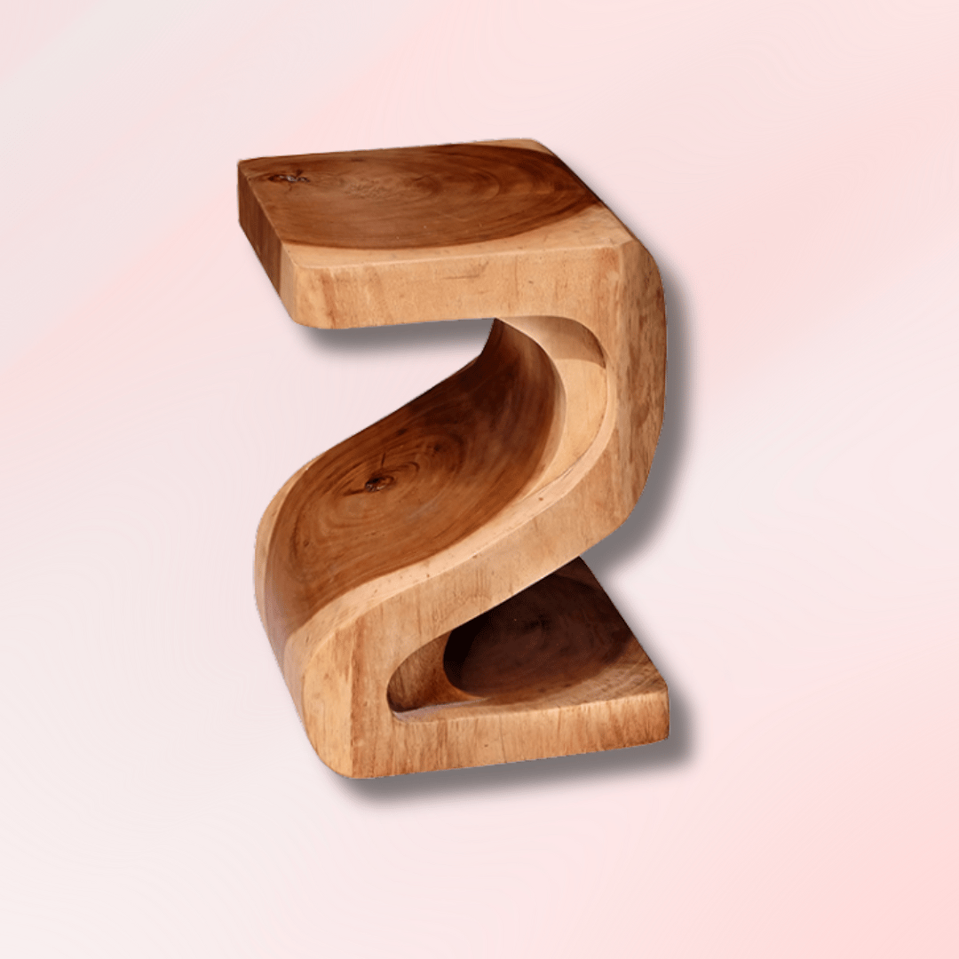 Z shape wooden stool