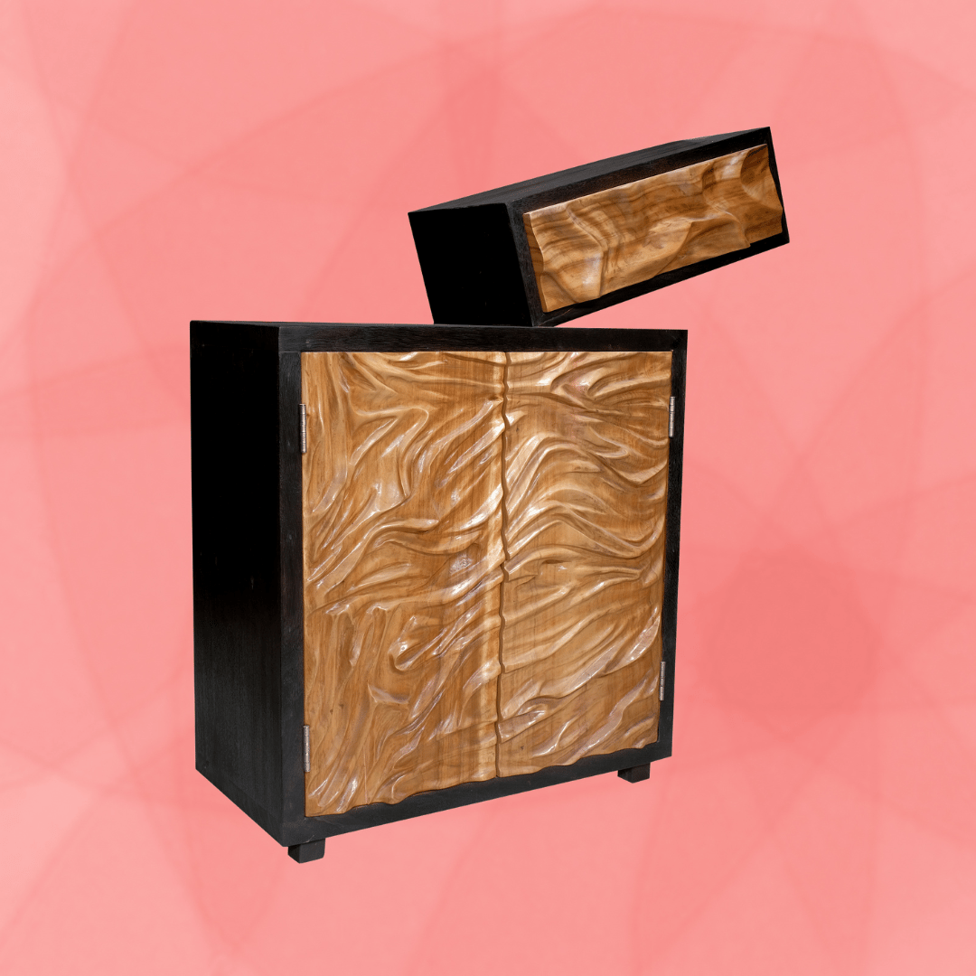 wooden tilting cabinet