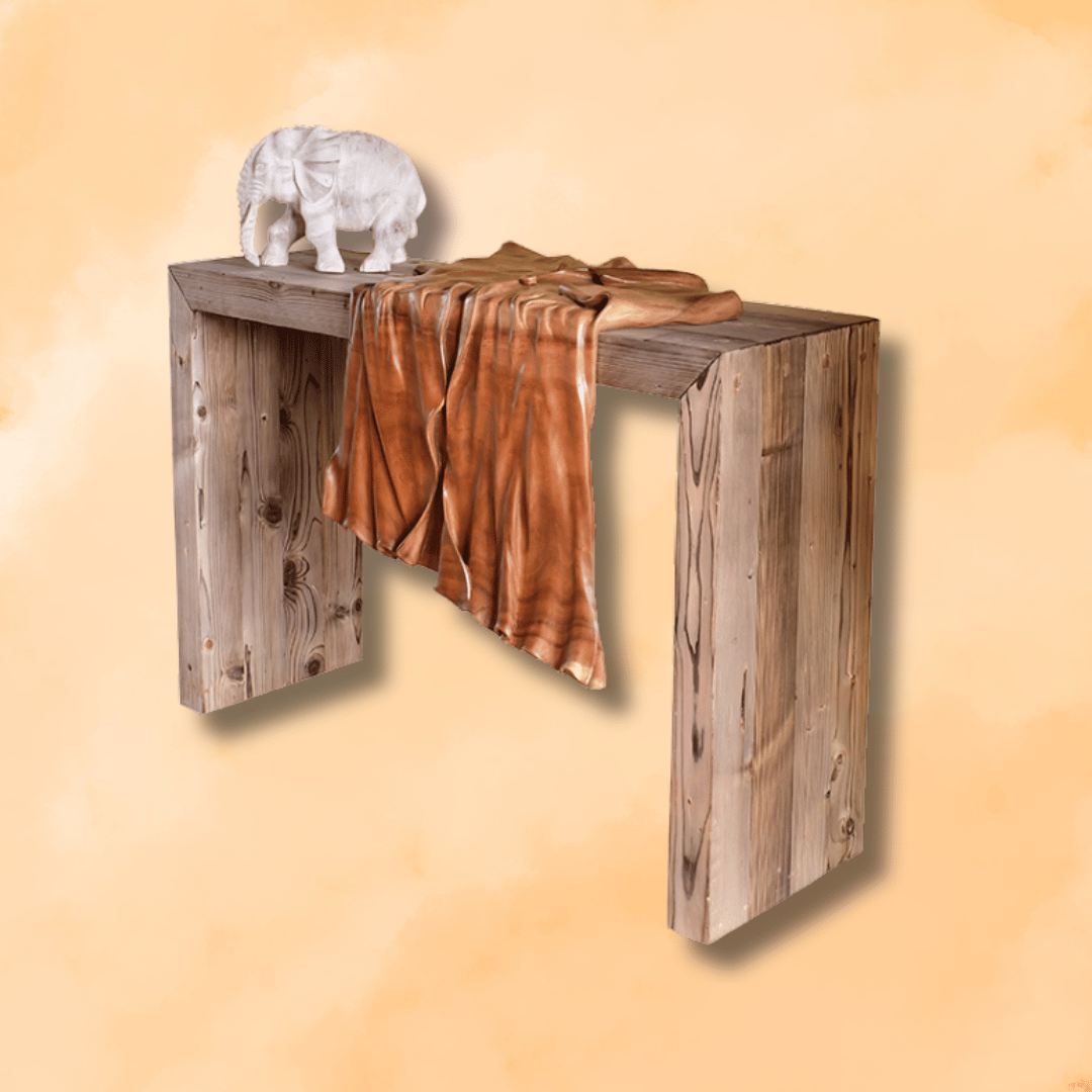 meja kayu artistik